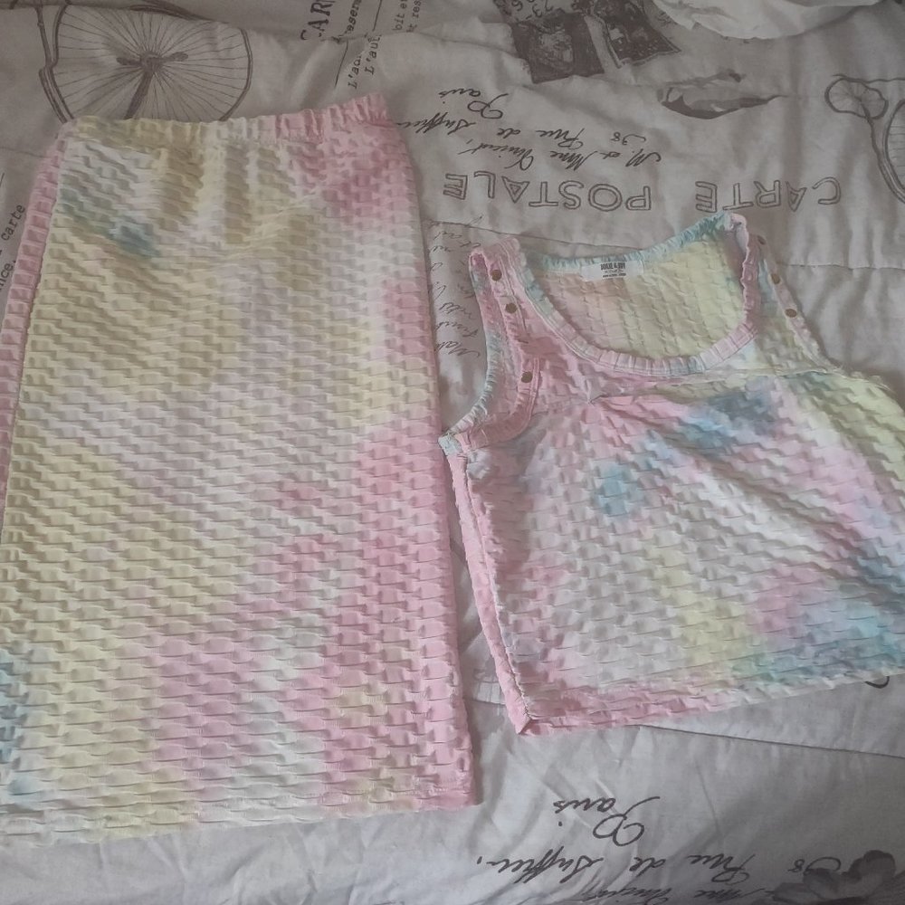 hot pastel shirt set